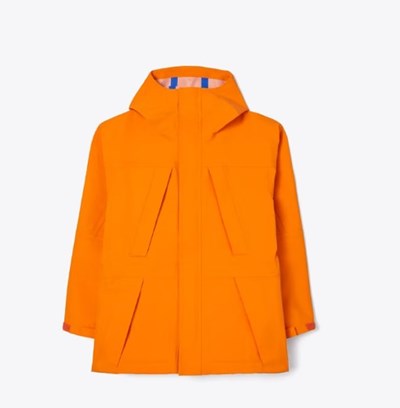 Tory Burch All-weather Performance Nylon Jacka Dam Orange | QWNVO-0597