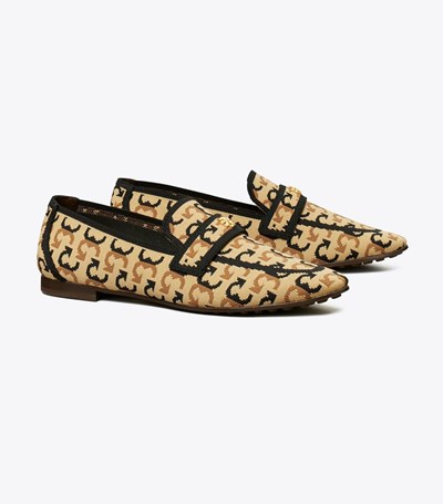 Tory Burch Ballet Loafers Dam Khaki | AJLNE-2173