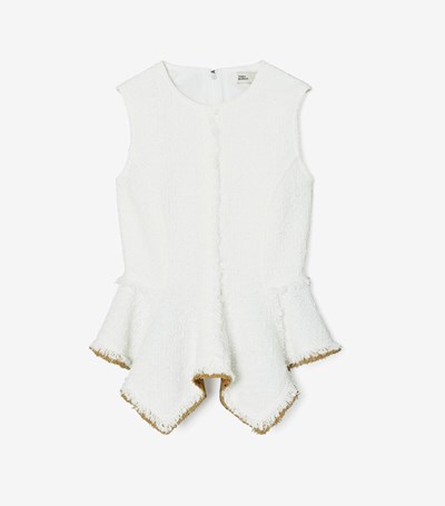 Tory Burch Bomull Tweed Blast Dam Ljusgula | AOVPS-9140