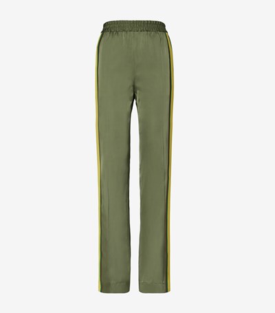 Tory Burch Breda-leg Satin Byxor Dam Gröna | SVWJO-0378