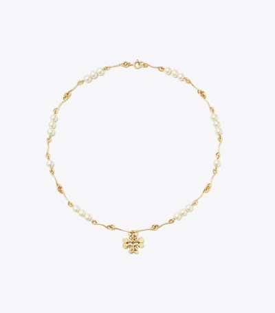 Tory Burch Brutalist Pendant Halsband Dam Guld | LXZYU-9846