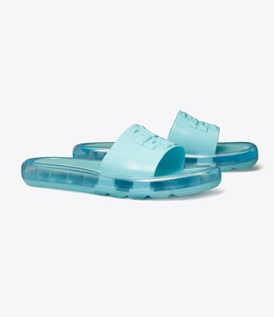 Tory Burch Bubble Jelly Badtofflor Dam Blå | VIBOF-3654