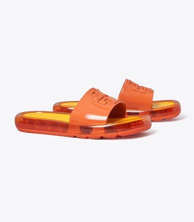 Tory Burch Bubble Jelly Badtofflor Dam Orange | DQALI-4657