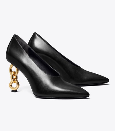 Tory Burch Chain Pumps Dam Svarta | CPAJS-4513
