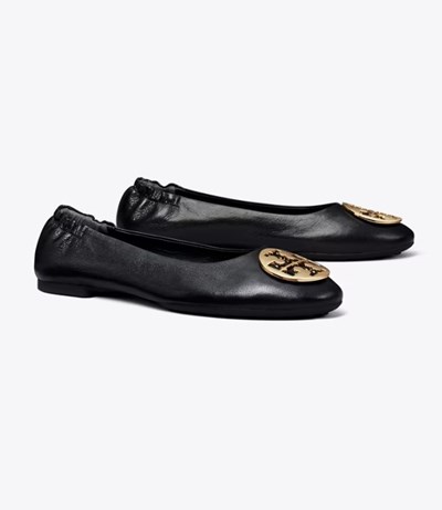 Tory Burch Claire Platta Skor Dam Svarta | JFZCB-3140