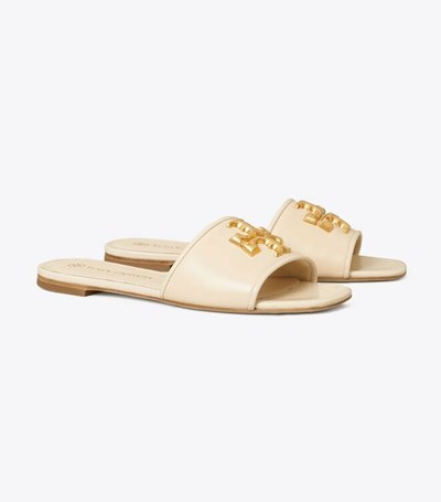 Tory Burch Eleanor Badtofflor Dam Grädde | JLHBQ-0725
