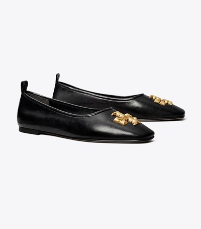 Tory Burch Eleanor Ballerina Dam Svarta | EJARV-2794
