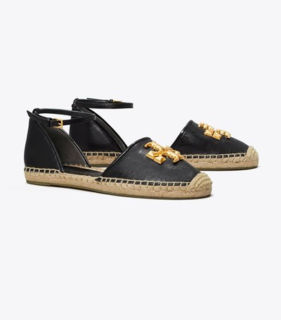 Tory Burch Eleanor D'orsay Espadrille Dam Svarta | UFENZ-9386