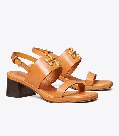 Tory Burch Eleanor Heels Sandaler Dam Bruna | GUBWI-4583