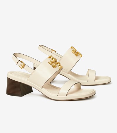 Tory Burch Eleanor Heels Sandaler Dam Vita | LSJVC-6829
