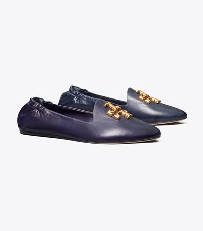 Tory Burch Eleanor Loafers Dam Kungsblått Marinblå | SPUZD-6740