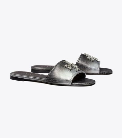 Tory Burch Eleanor Pavé Badtofflor Dam Blå Grå | FVJGS-6589