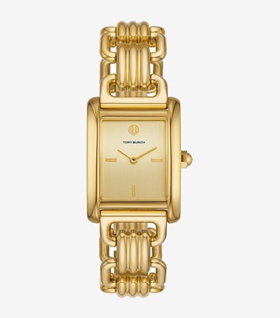 Tory Burch Eleanor Stainless Steel, 25 X 32mm Klocka Dam Guld | VJEON-0542