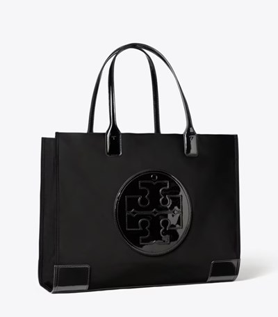 Tory Burch Ella Lack Handväska Dam Svarta | ODVHY-0253