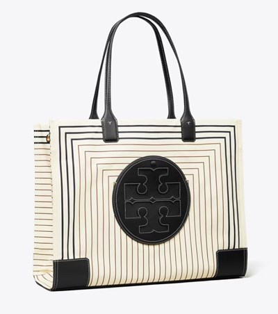 Tory Burch Ella Printed Handväska Dam Svarta | XNZAP-5027