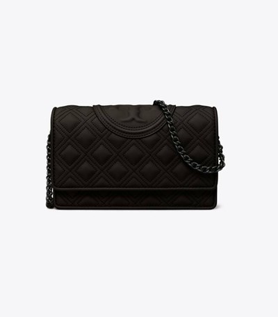 Tory Burch Fleming Matte Chain Crossbody Väska Dam Svarta | OJVKW-1803