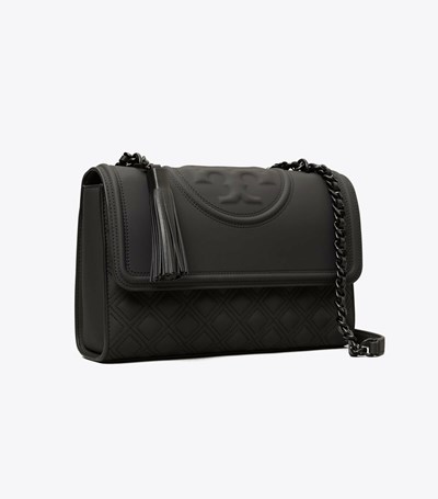 Tory Burch Fleming Matte Convertible Axelväska Dam Svarta | RMKLQ-1493
