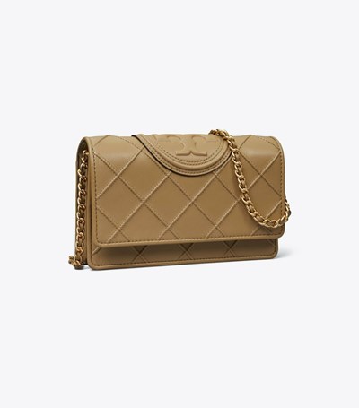Tory Burch Fleming Soft Chain Crossbody Väska Dam Bruna | DUVOP-7614