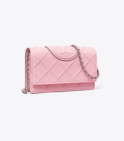 Tory Burch Fleming Soft Chain Crossbody Väska Dam Rosa | HFQJS-3517