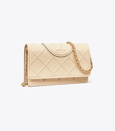 Tory Burch Fleming Soft Chain Crossbody Väska Dam Grädde | XEBWK-6872