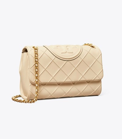 Tory Burch Fleming Soft Convertible Axelväska Dam Grädde | KTOIB-8492