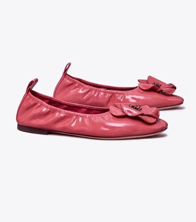 Tory Burch Flower Platta Skor Dam Rosa | MUVFD-7038