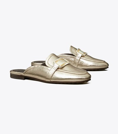 Tory Burch Georgia Backless Loafers Dam Guld | VTCQS-1048