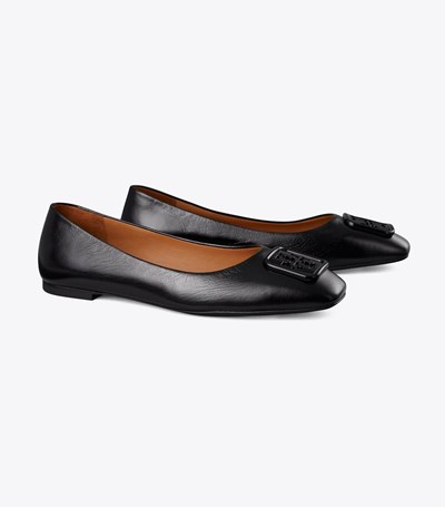 Tory Burch Georgia Ballerina Dam Svarta | OJDVP-5098