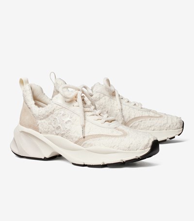 Tory Burch Good Luck Sneakers Dam Grädde | GOTBW-7485