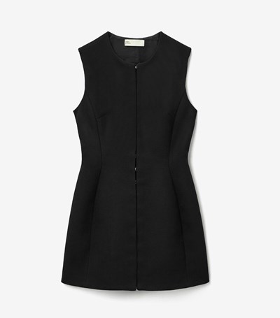Tory Burch Hook-and-eye Tunic Kjolar Dam Svarta | DAUGP-6521