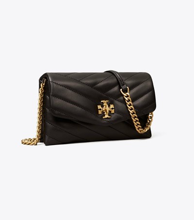 Tory Burch Kira Chevron Chain Crossbody Väska Dam Svarta | FRMLC-3425