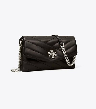 Tory Burch Kira Chevron Chain Mini Bags Dam Svarta | UNWIR-4871