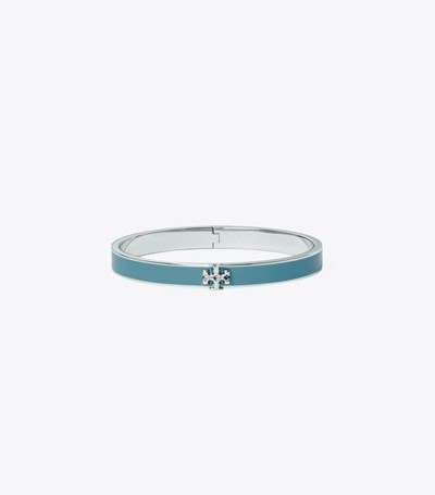 Tory Burch Kira Enamel 7mm Armband Dam Silver Blå | OAQPM-8375