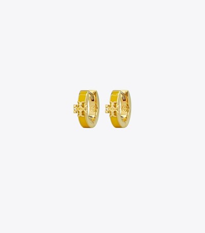 Tory Burch Kira Enamel Huggie Örhängen Dam Guld | CLSZO-1046