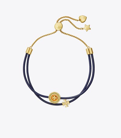 Tory Burch Kira Enamel Pavé Slider Armband Dam Lila | HEMVA-4817