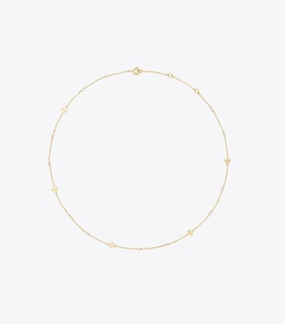 Tory Burch Kira Pearl Delicate Halsband Dam Guld | RNJYO-7026