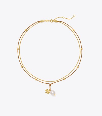 Tory Burch Kira Pearl Pendant Halsband Dam Vita | XZVMQ-6819