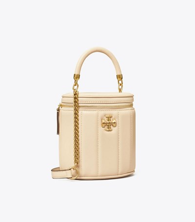 Tory Burch Kira Vanity Case Crossbody Väska Dam Grädde | DSBCM-2364