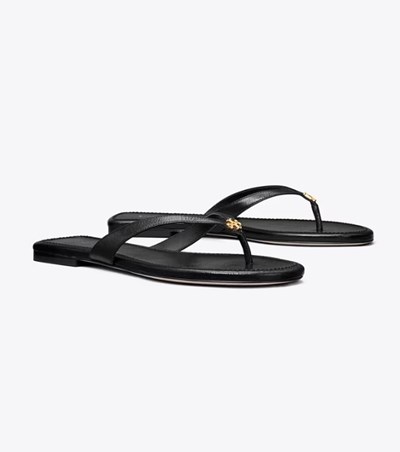 Tory Burch Klassiska Flip Flop Dam Svarta | TAEQC-7865