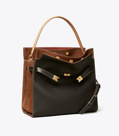Tory Burch Lee Radziwill Satchel Väska Dam Svarta | OSIRD-1930