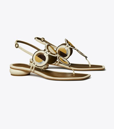 Tory Burch Marquetry Disk Sandaler Dam Bruna | CIOYS-7385