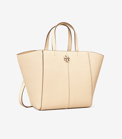 Tory Burch Mcgraw Carryall Satchel Väska Dam Grädde | QCUJG-9483