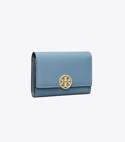 Tory Burch Medium Miller Flap Plånbok Dam Blå | RHFPQ-8435