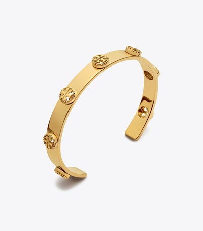 Tory Burch Milgrain Logo Cuff Armband Dam Guld | OQTAX-0357