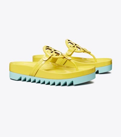 Tory Burch Miller Cloud Lug Sandaler Dam Gula | DNECG-2415