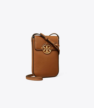 Tory Burch Miller Phone Crossbody Väska Dam Ljusbruna | JUFEA-9631