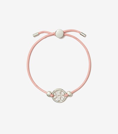 Tory Burch Miller Slider Armband Dam Silver Rosa | RTJAI-2539
