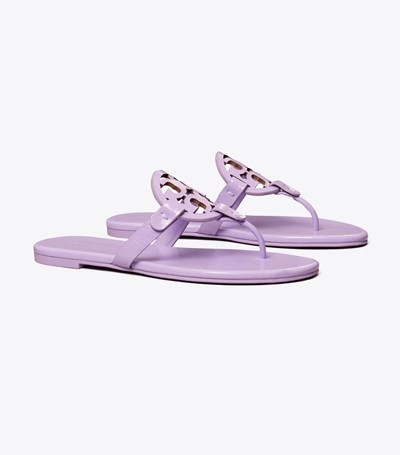 Tory Burch Miller Soft Lack Läder Sandaler Dam Lavendel | JQHRA-3428