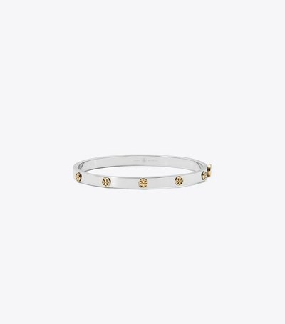 Tory Burch Miller Stud Hinge , 5mm Armband Dam Silver Guld | SZANT-7169
