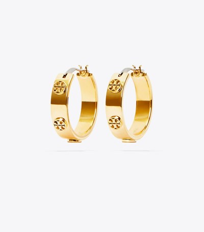 Tory Burch Miller Stud Huggie Örhängen Dam Guld | ONJGU-3901